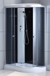 Masažinė dušo kabina R8407 kairė grey/black
