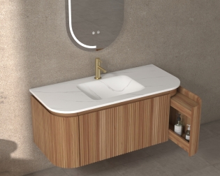 Vonios kambario spintelė su praustuvu FLORA 100 pakabinama