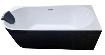 AKCIJA! Akrilinė vonia NOVA 208 170 cm balta/juoda dešinė