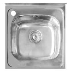 Nerūdijančio plieno plautuvė 877 kairė uždedama su sifonu