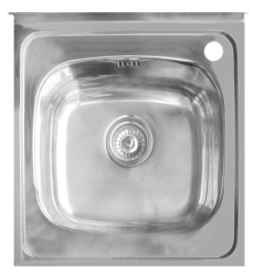 Nerūdijančio plieno plautuvė 877 dešinė uždedama su sifonu