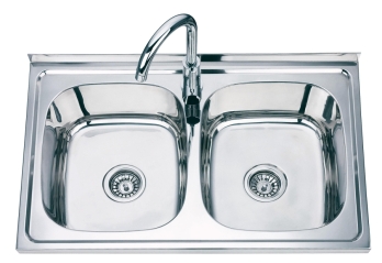 Nerūdijančio plieno plautuvė S8050P uždedama su sifonu 0.6 mm