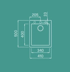 Plautuvė CLIVO 1B black/juoda