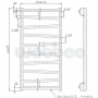 Rankšluosčių džiovintuvas WOBBEE PENTRE White 50x100 cm