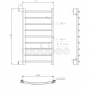 Elektrinis rankšluosčių džiovintuvas WOBBEE TENBY WHITE 50x100 cm, dešininis