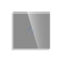 Vienpolis sensorinis jungiklio dangtelis Feelspot, pilkas, 47x47mm