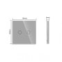 Dvipolis sensorinis jungiklio dangtelis Feelspot, pilkas, 86x86mm