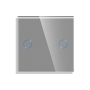 Dvipolis sensorinis jungiklio dangtelis Feelspot, pilkas, 47x47mm