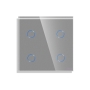 Keturpolis sensorinis jungiklio dangtelis Feelspot, pilkas, 47x47mm