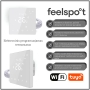 Grindinio šildymo tinklelis Warmset BLACK, 150W + programuojamas termostatas Feelspot WTH22.16 NEW WiFi